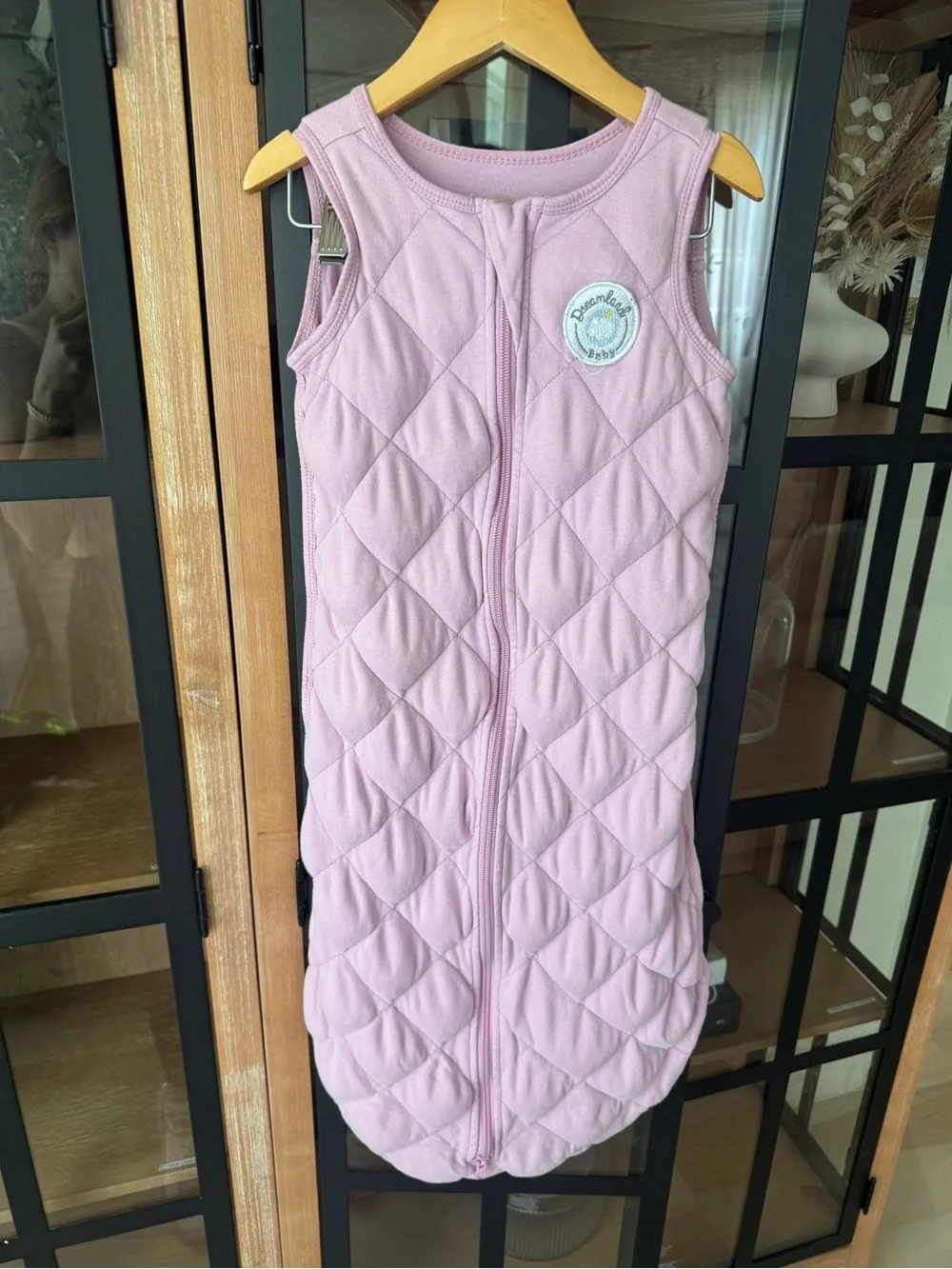 Dreamland baby sleeping sack zip up misty mauve girl toddler cotton